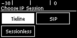 Connect IP screen - choose IP session