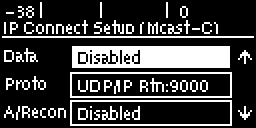 Connect IP Screen -  Data highlighted  - client