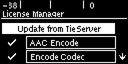 Licence Manager - Update hilighted