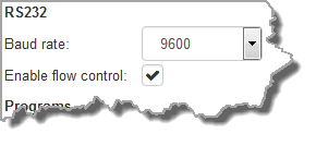 HTML Bridge Options - Baud rate