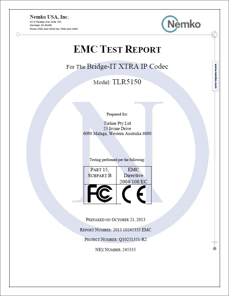 Declaration of Conformity XTRA