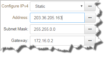 HTML Bridge Settings - IPv4 Static