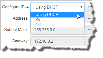 HTML Bridge Settings - Configure IPv4