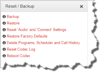 HTML Bridge Reset - panel