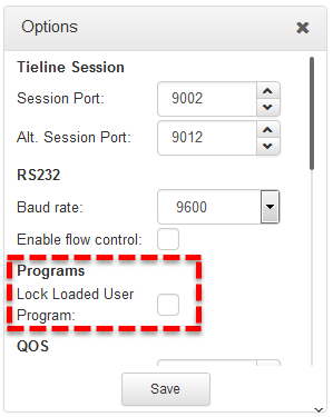 HTML Bridge Options - Lock pgm