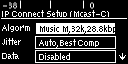 Connect IP screen - sessionless Alg highlighted - client