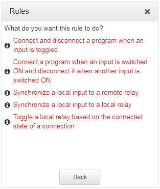 HTML Bridge Rules - panel