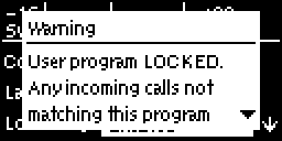 System Config - locked pgm message