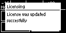 Licence Manager - upgrade confirm screen