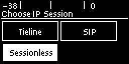Connect IP screen - sessionless highlighted