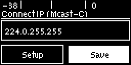 Connect IP screen - sessionless save pgm highlighted