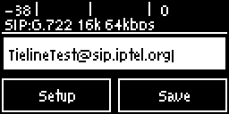 SIP - enter account to dial