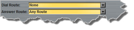 Programs panel - dial route answer route defaults