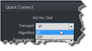 Quick Connect - IP step 1