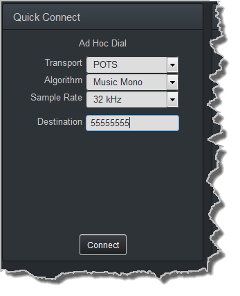 Quick Connect - POTS step 1