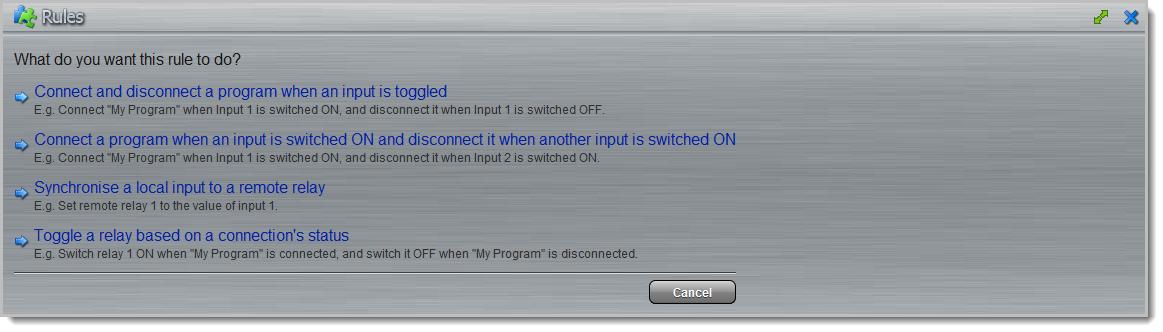 Rules panel - rules listed