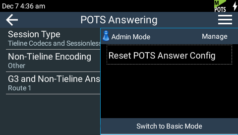 POTS_answer-Reset POTS Answering
