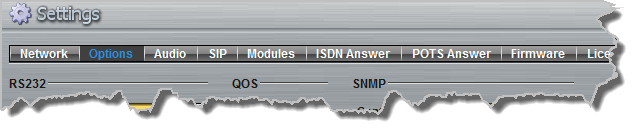 Settings - Options - Country