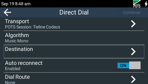 Dialer_POTS-Destination_focus