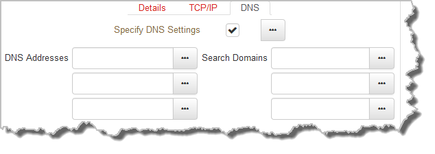 HTML Settings - DNS Addresses