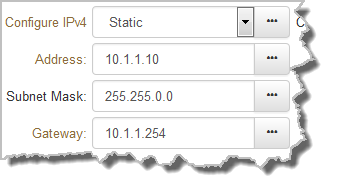 HTML Settings - IPv4 Static