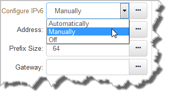 HTML Settings - IPv6 Manual