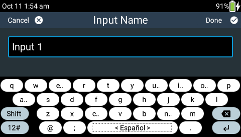 Space bar selected with dotted 'focus'