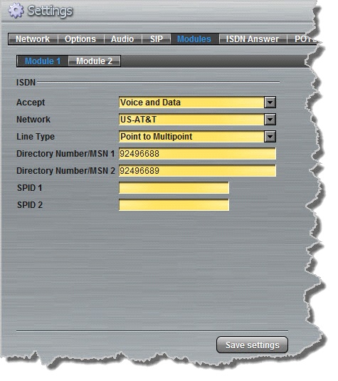 ISDN Answer Route setup 4