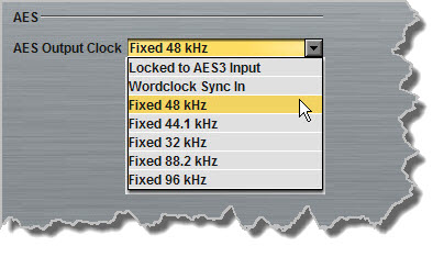 Configure-AES Output Clock