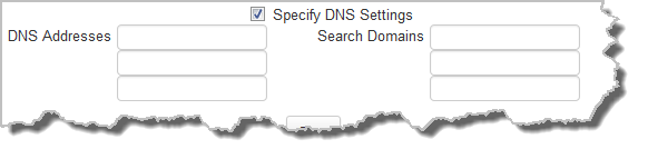 HTML Settings - DNS Addresses