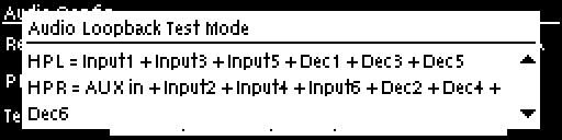 Audio Config - Loopback test enabled