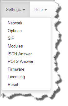Settings panels Settings panels