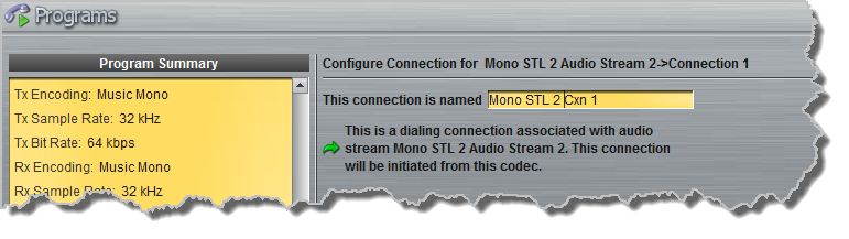 Programs panel - Genie Distro 6 x mono PtP 9