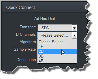 Quick Connect - ISDN step 1