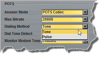 Settings - Modules - Dialing Method