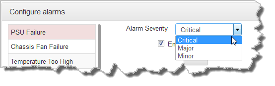 HTML Alarms - severity level