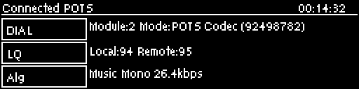 POTS - Cxn menu summary