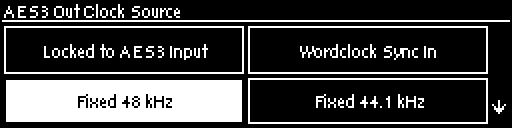 AES3 output clock source - Fixed48