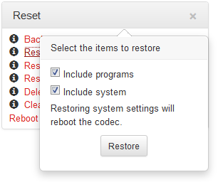HTML Reset - restore confirm