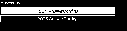 ISDN - ISDN Answer Configs