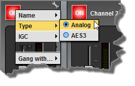 Inputs-Analog AES select