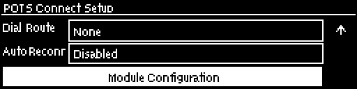 POTS - select Module Config