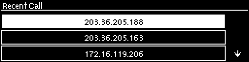 Recent call screen - 3 calls listed