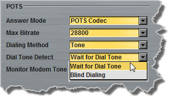 Settings - Modules - Dial Tone Detect