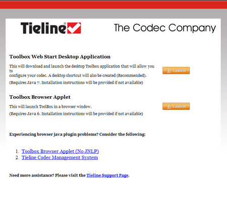 ToolBox Webstart front