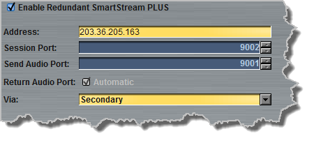Programs panel - dflt SmartStream cxn 1