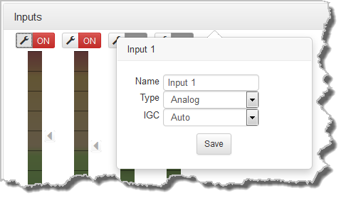 HTML Inputs - settings displayed