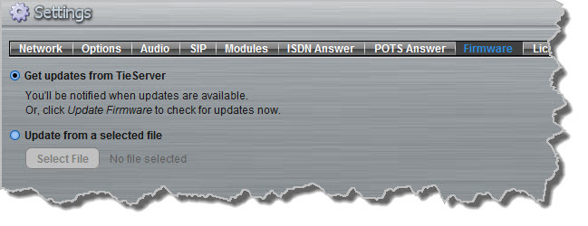 Settings - Firmware