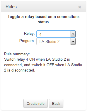 HTML Rules - relay toggle