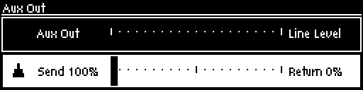 Aux Input adjustment screen